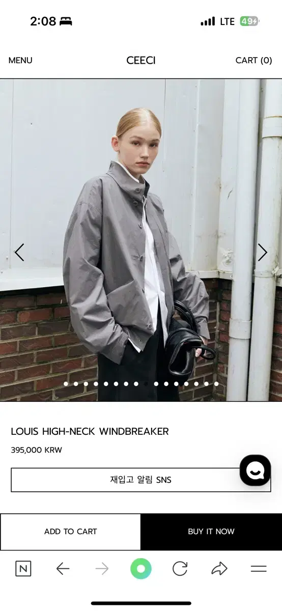 ceci ceeci LOUIS HIGH- NECK WINDBREAKER