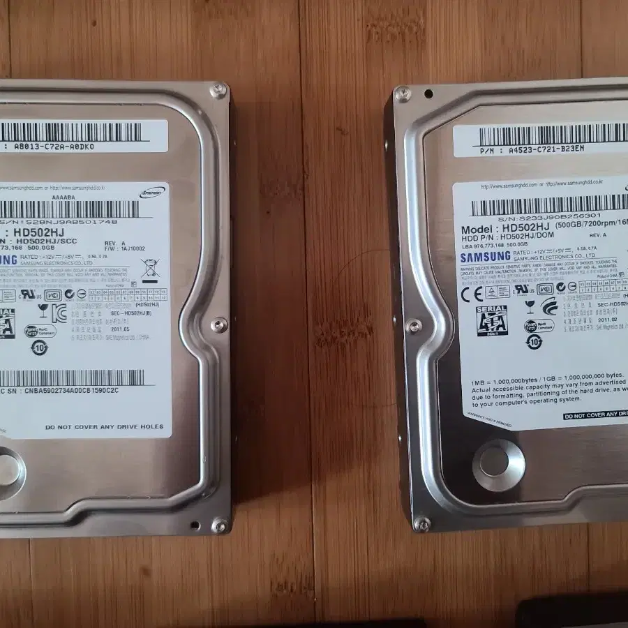 HDD 1T 3개 500G 2개 (320g,250G,160G 1개씩섭슈)