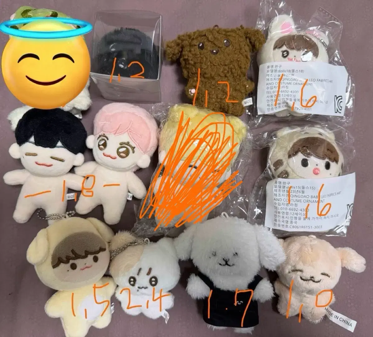 nct doll wts 행운찌 퍼피잰 젠뭉이 두부zen 뽀토맠