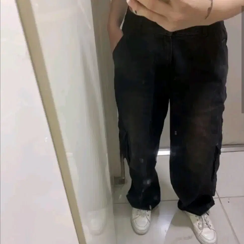 스컬프터 Acid Cargo Jogger Pants L사이즈 블랙