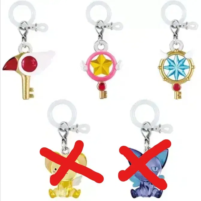 Cardcaptor Sakura keyring Accessory Mejirushi 5pcs Gacha Figure Collection Unsealed