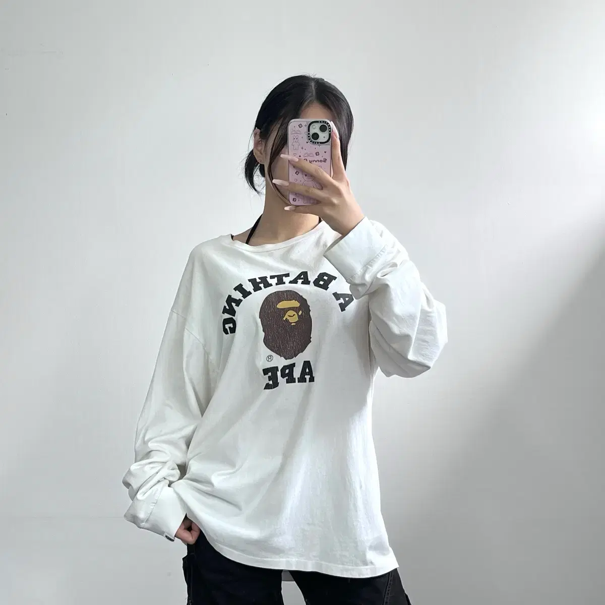 Bape white long sleeve