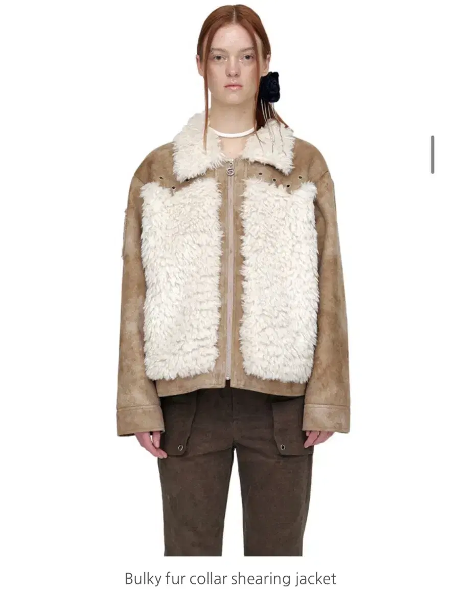 세릭 퍼자켓 BULKY FUR COLLAR SHEARLING JACKET