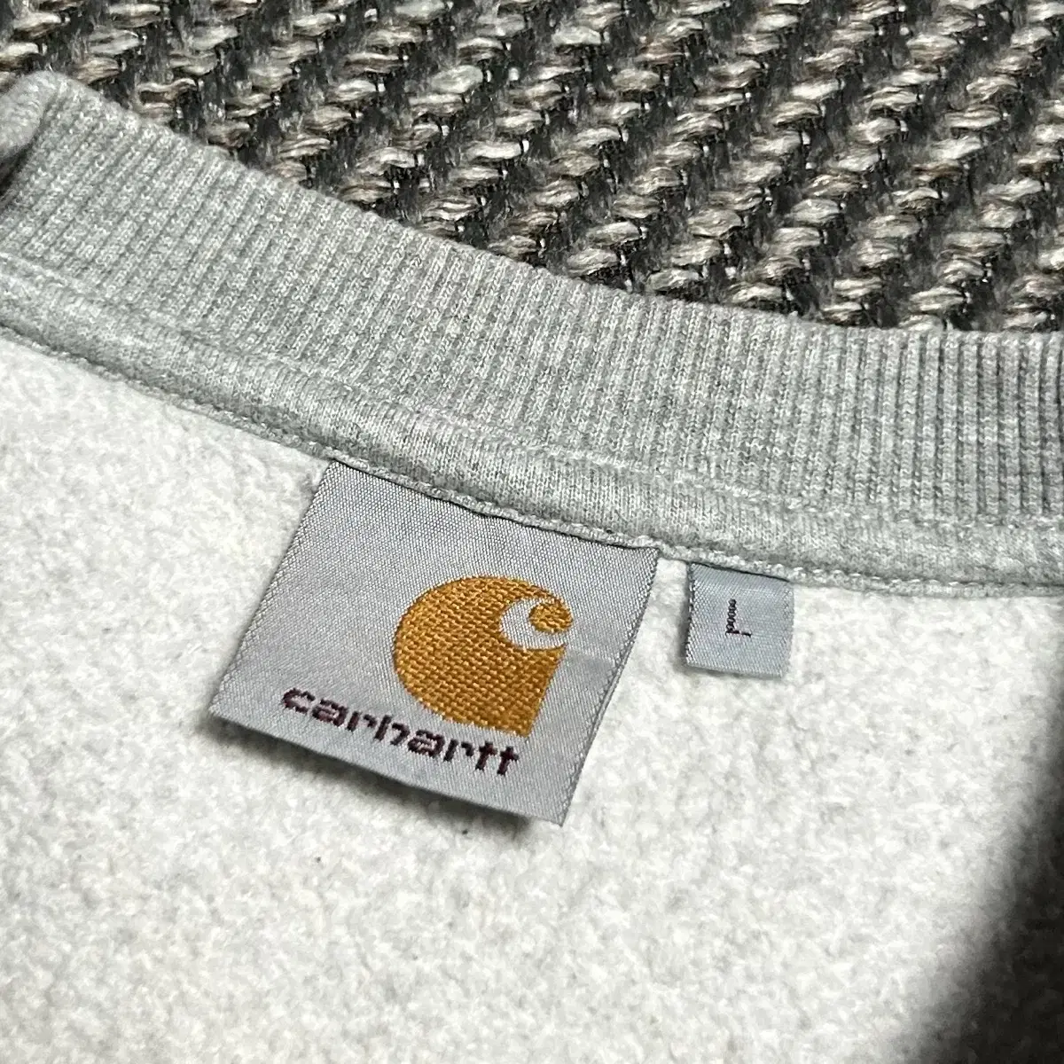 [ M ] Carhartt 칼하트 그레이 라운드 맨투맨