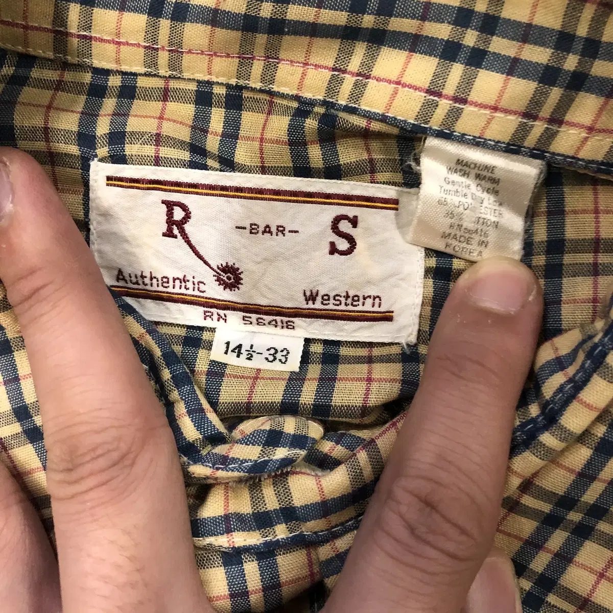 80s R bar S western shirt - S