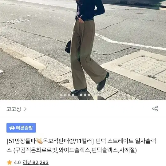 핀턱 일자 슬랙스 2color / 구김 적은 핀턱 와이드 슬랙스 가을바지