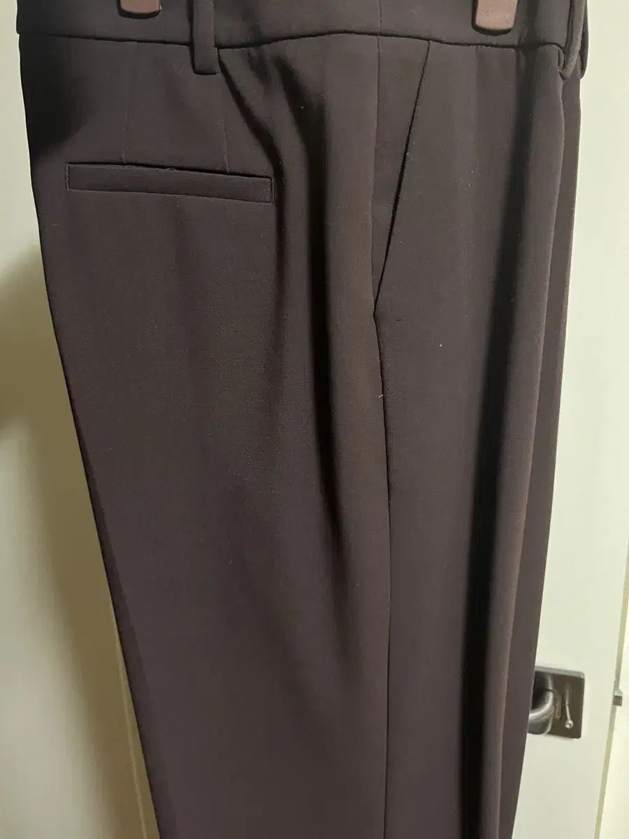 (30)HAZZYS HAZZYS Brown semi Wide-Fit Stretch Slacks