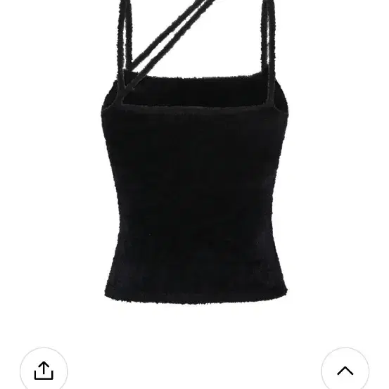 [오도어] Fuzzy cross sleeveless in black