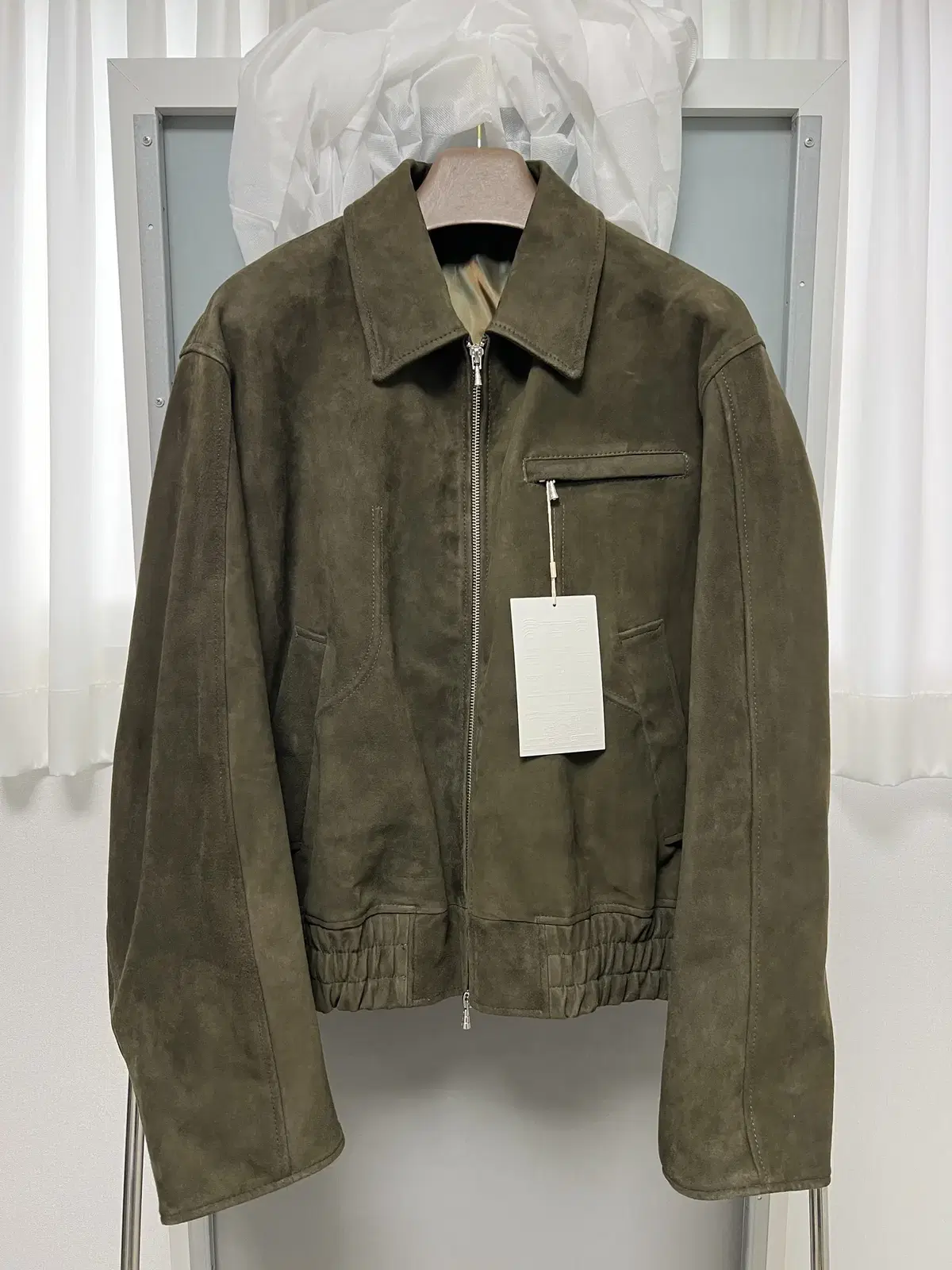 [L] STU 23FW Goth Suede Khaki Jacket STU OFFICE