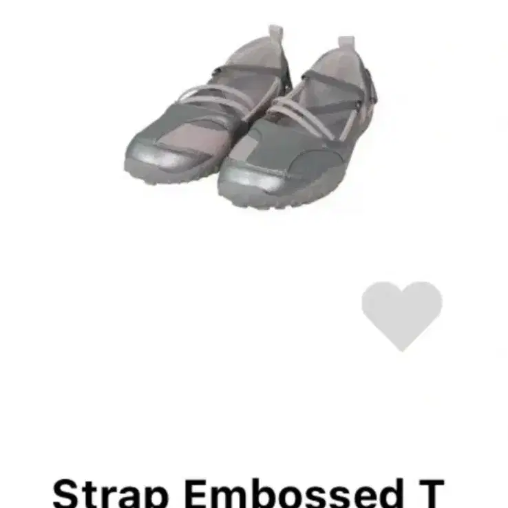 오호스 토슈즈 실버 Strap Embossed Toe Shoes