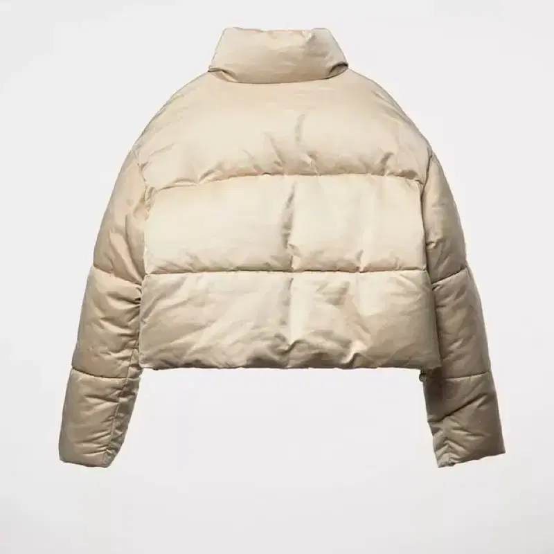 자라 SATIN PUFFER JACKET 크림 S사이즈