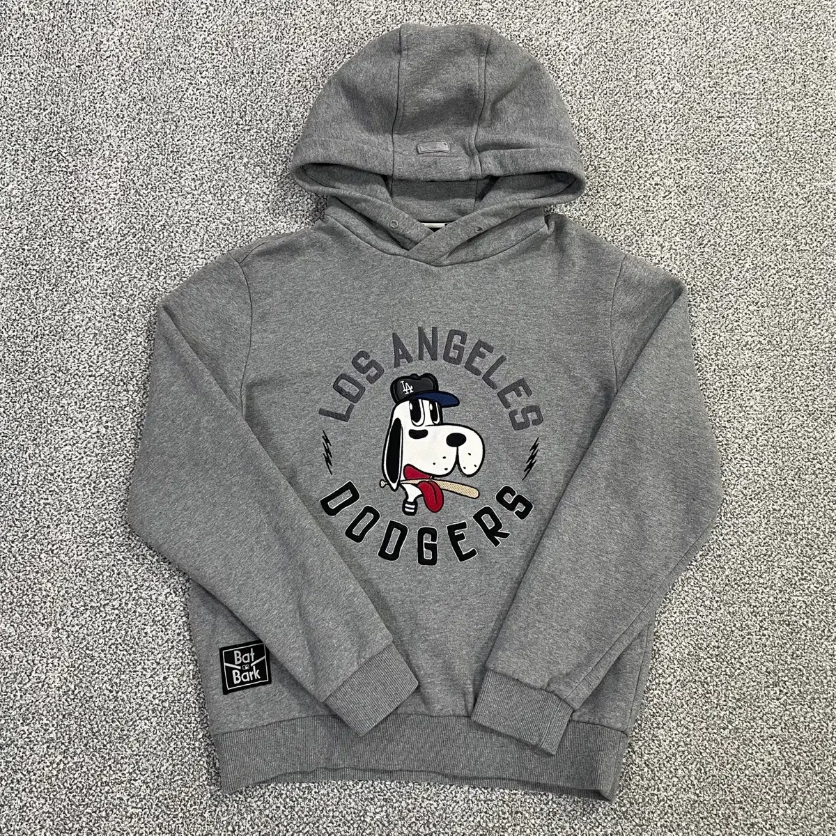 [95] MLB M.L.B. Official Brushed Los Angeles Gray Hoodie N3906