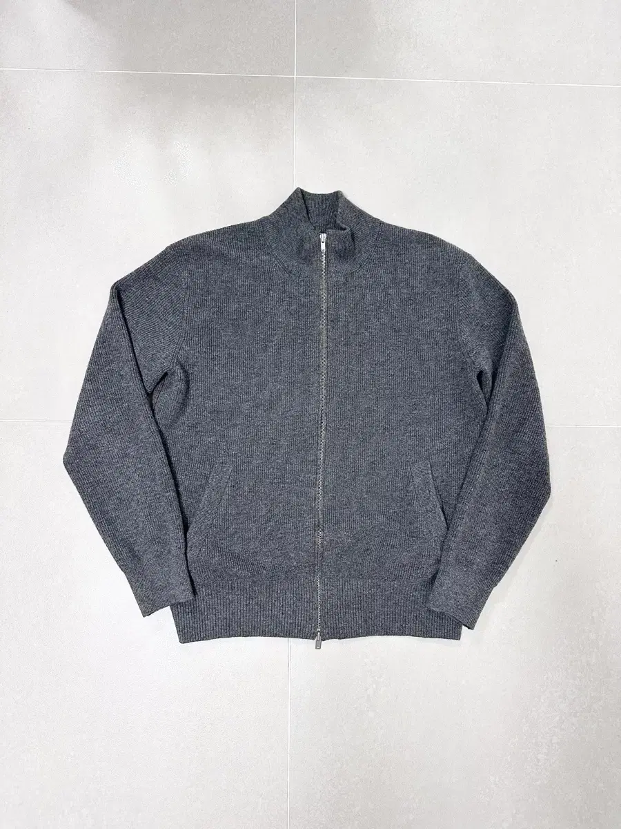 Pottery Knit Zip-up Charcoal Grey 1SIZE