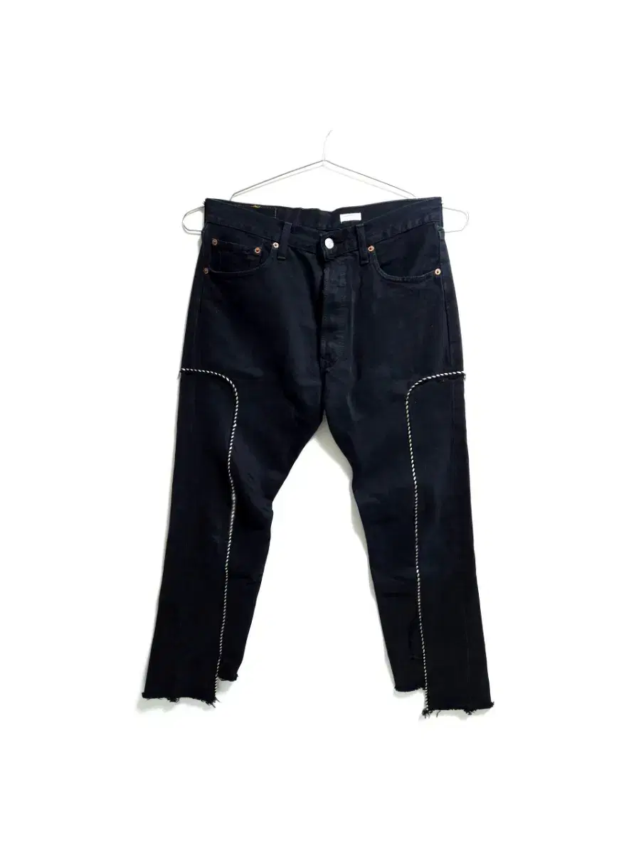 Old Park Black Remake Denim Pants