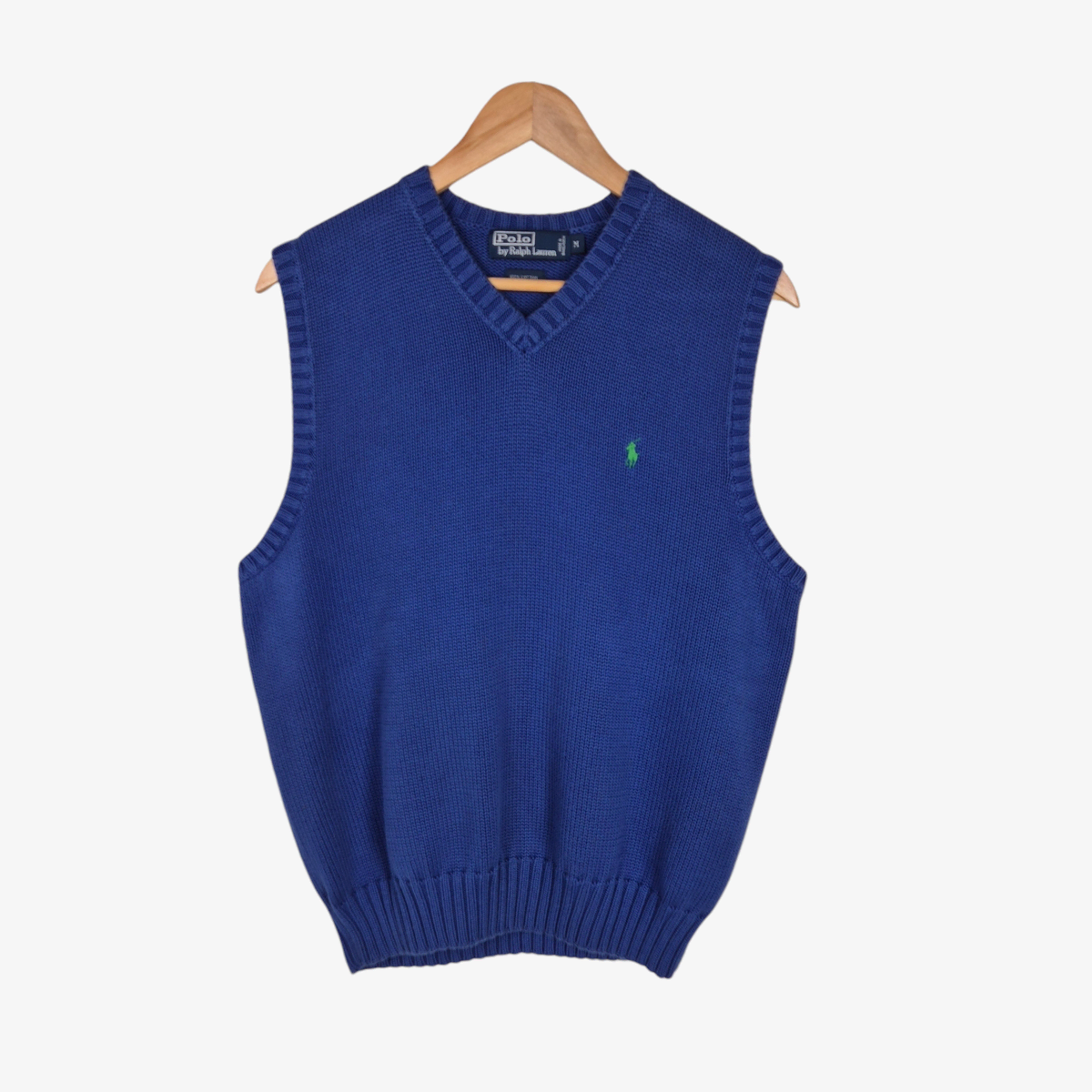 [95-100] Polo Ralph Lauren bloo Cotton knitted vest vest