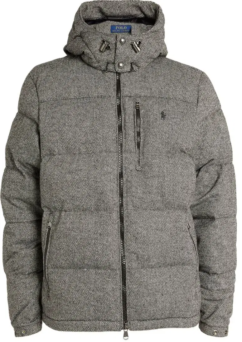 Polo Harringbone Down Puffer Jacket L sells