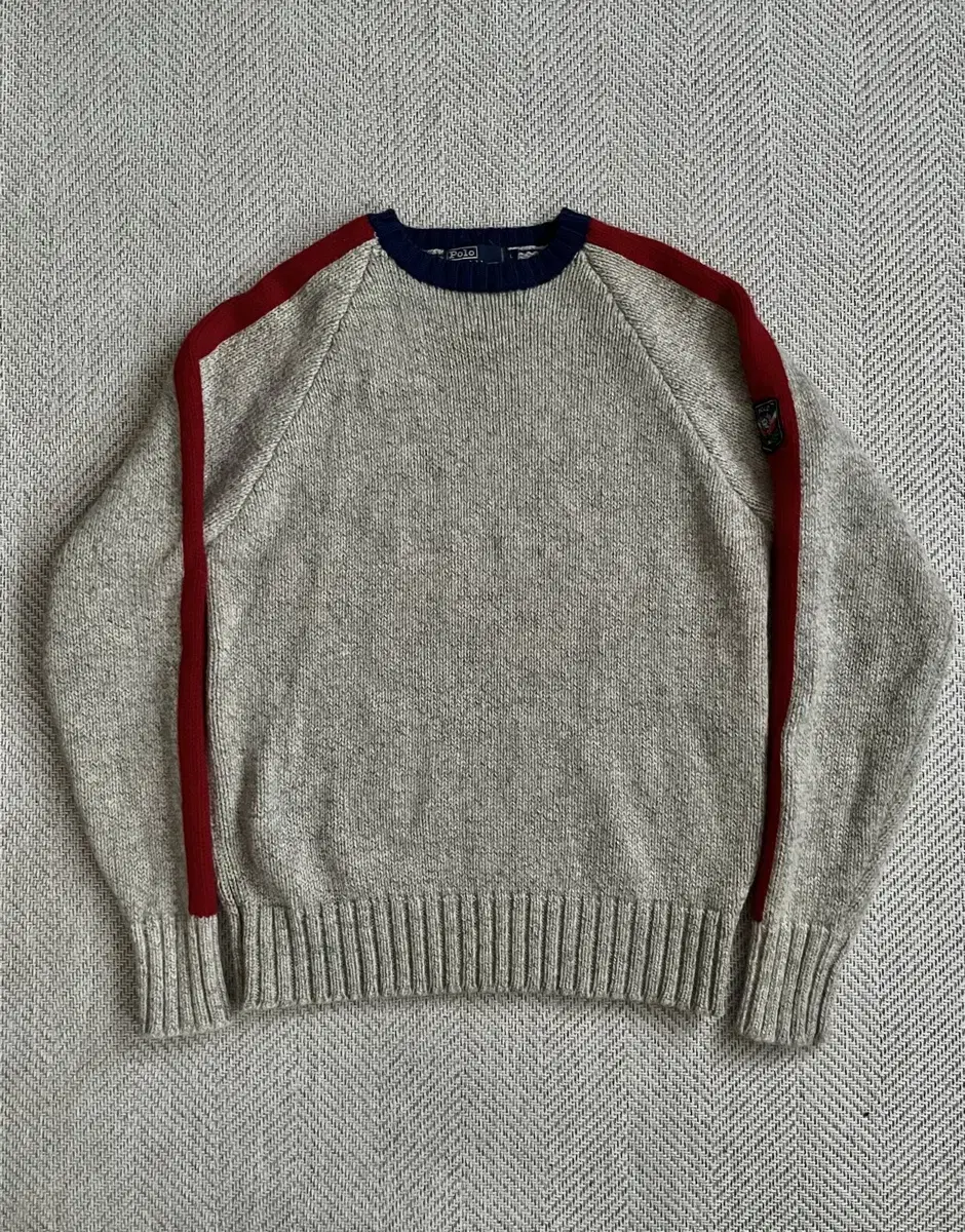 L) Polo Ralph Lauren 80s Cookie Patch Knit