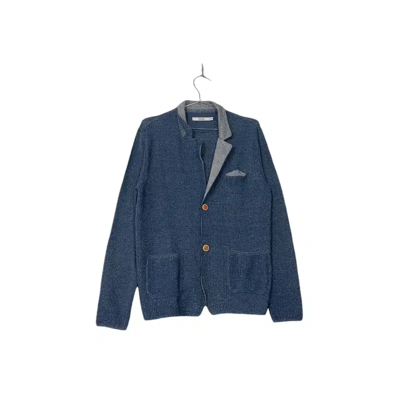 [Series] bloo Navy classic casual two-button cotton-knit blazer 100% cotton knit