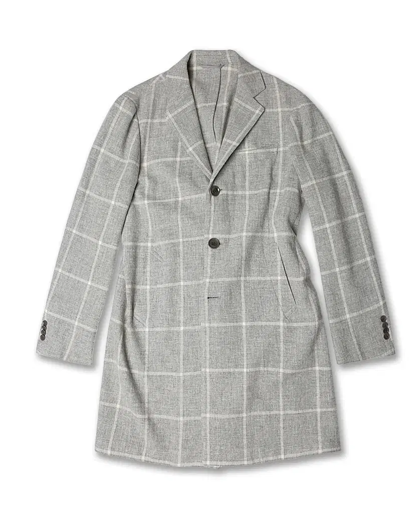 Ring Jacket [Ring Jacket] Light Gray Check Single Coat