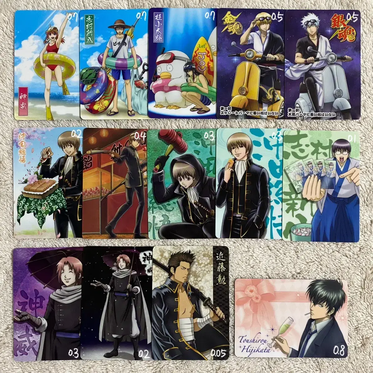 Gintama kard wts sell Kintoki Kagura Sogo Hijikata Katsura Kamui LEE Yeoreum