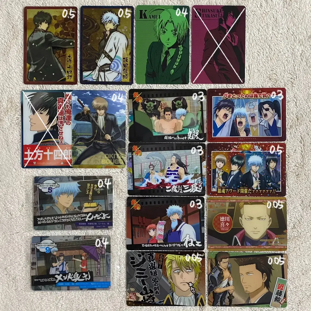 Gintama Metal Card wts sell Wehasu Gintoki Sogo Hijikata Kamui Takasugi