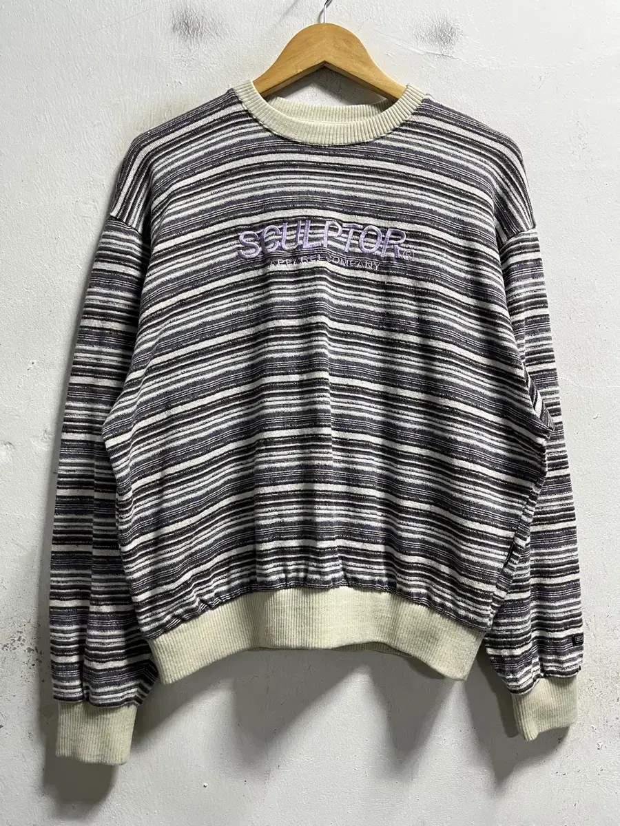 Free sculptor stripe vintage loose fit knit top genuine