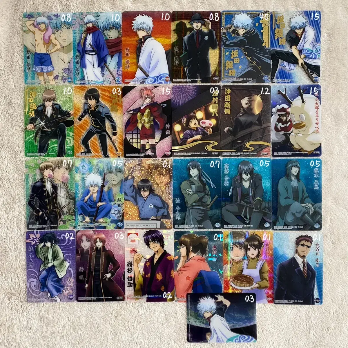 Gintama Clear Card wts sell Gintoki Sogo Hijikata Kagura Katsura Takasugi