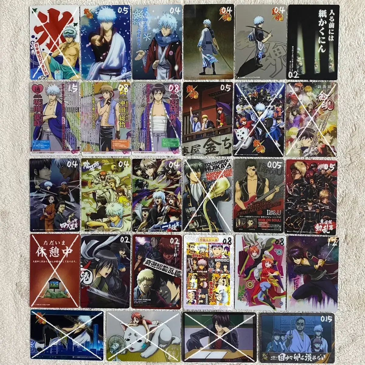 Gintama Metal Weathers kard GintokiHijikataSogokaguraJinSenjouSamJetakasugiShinpachi