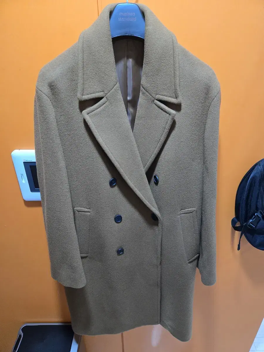 [M] Unstructured Double Coat Brown