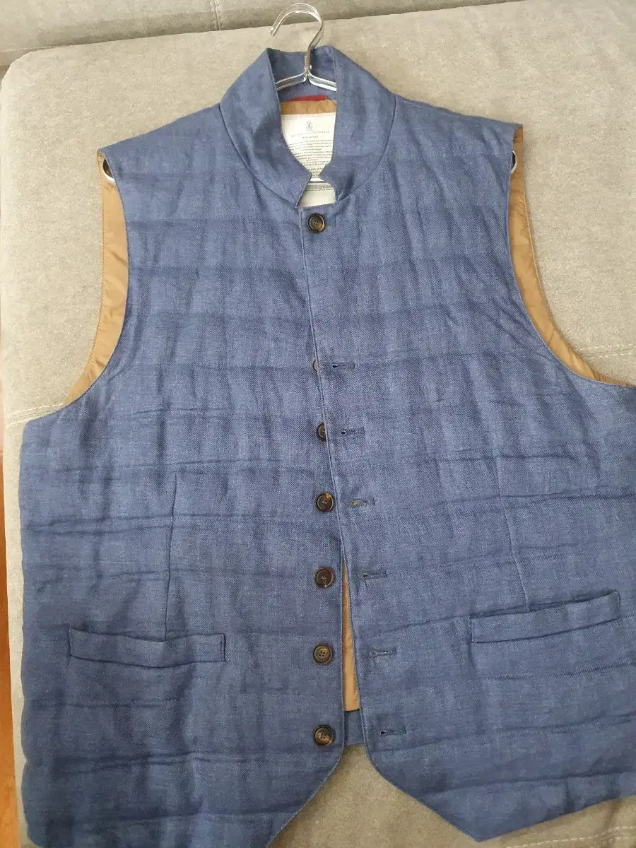 Brunello Cucinelli Cottonvest Denim Bloo XL