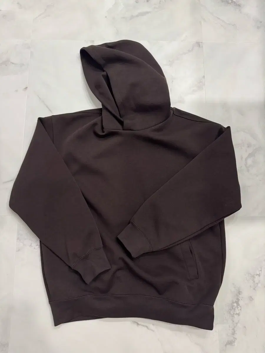 [L]Uniqlo C Sweat Full Parka Dark Brown