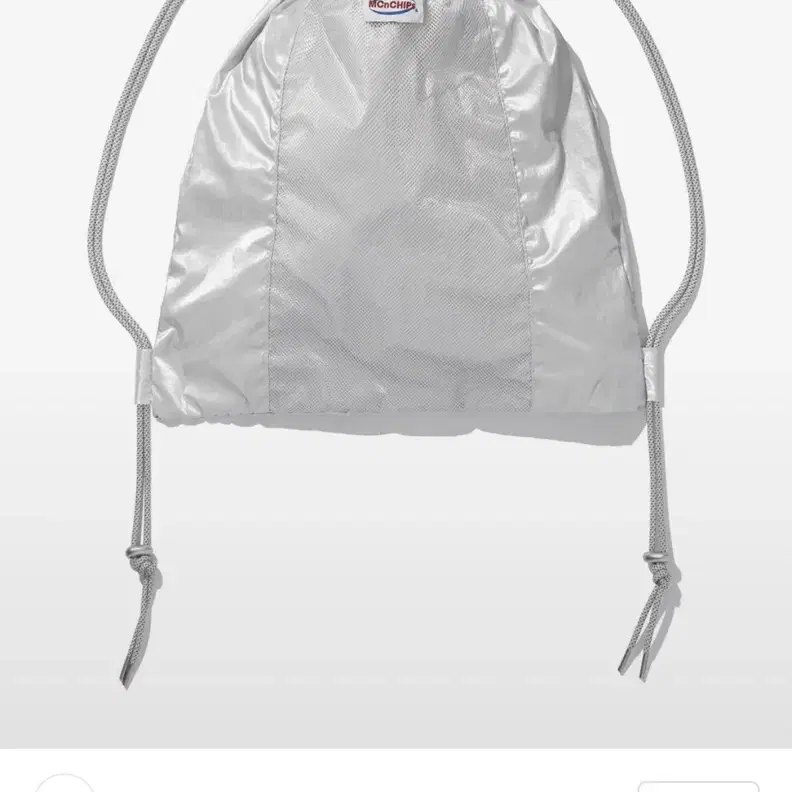 맥앤칩스 Metal velcro gym sack (silver) 실버백팩