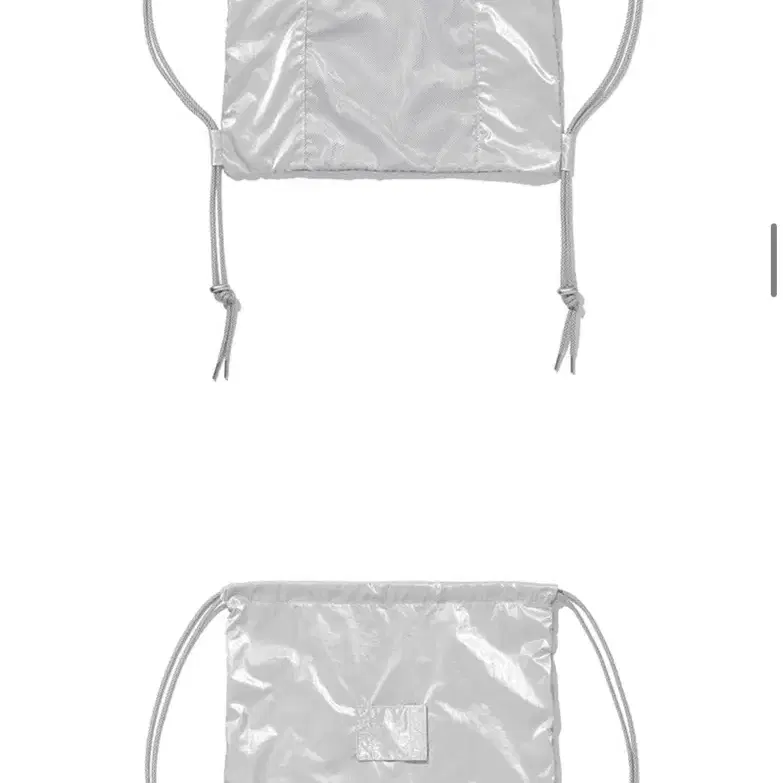 맥앤칩스 Metal velcro gym sack (silver) 실버백팩