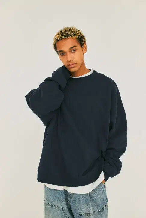 Freakstore 24FW 12oz Heavyweight Overfit Sweatshirt Navy XL