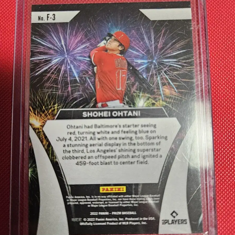 오타니 2022 Panini Prizm Fireworks