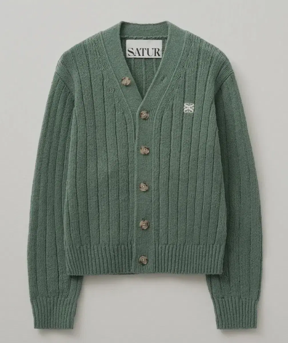 Setter (L) Faro Oversized Boucle Cardigan Sage Green