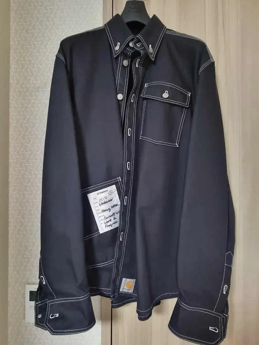 Vetements Calhart Shirt Jacket Black