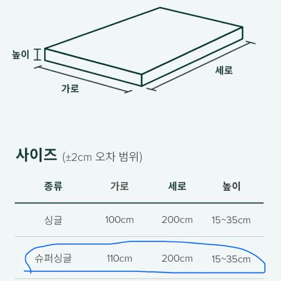 지누스 텐셀 매트리스 커퍼 슈퍼싱글ss