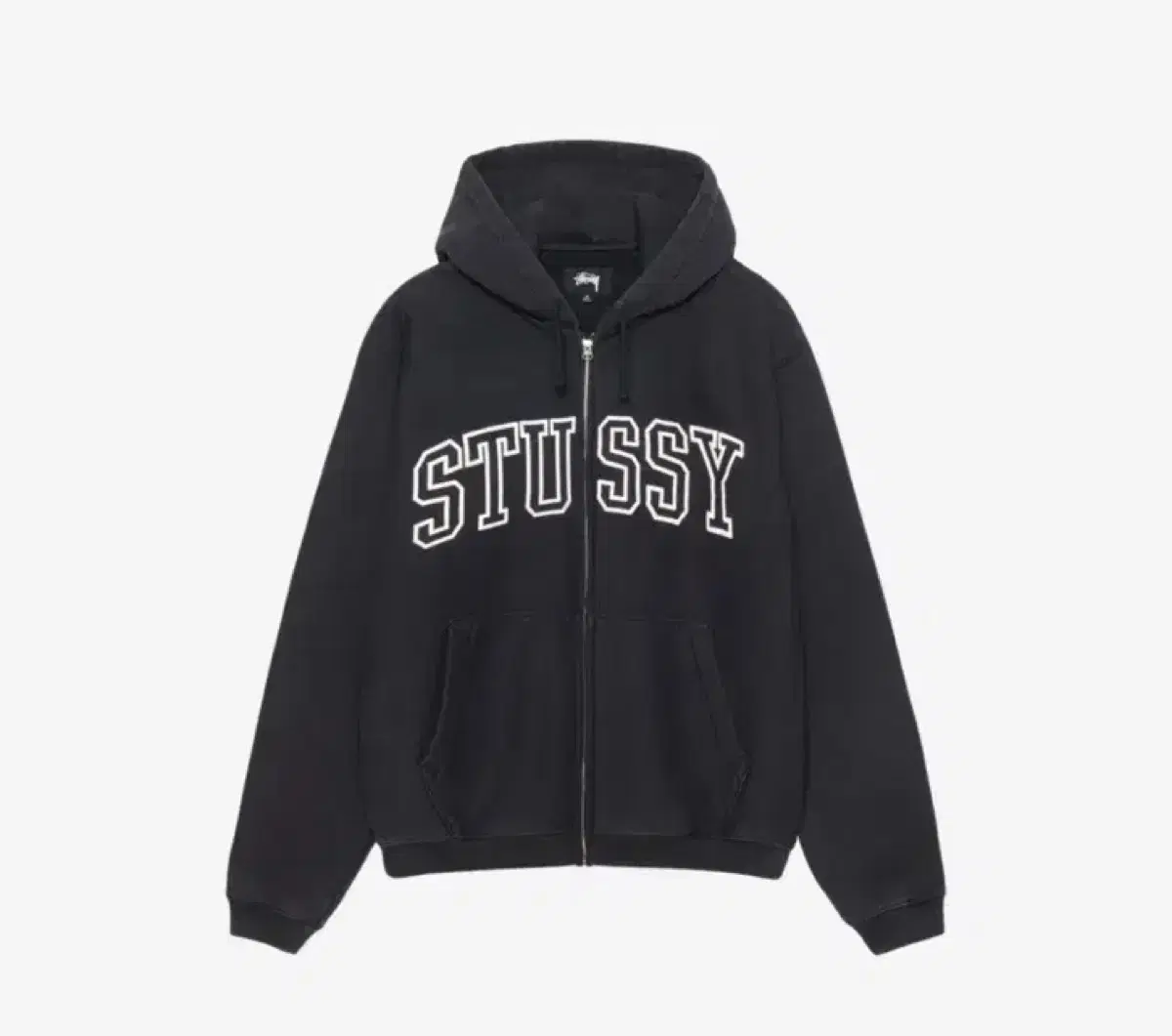 스투시 후드집업 Stussy Outline Zip Hoodie Washe