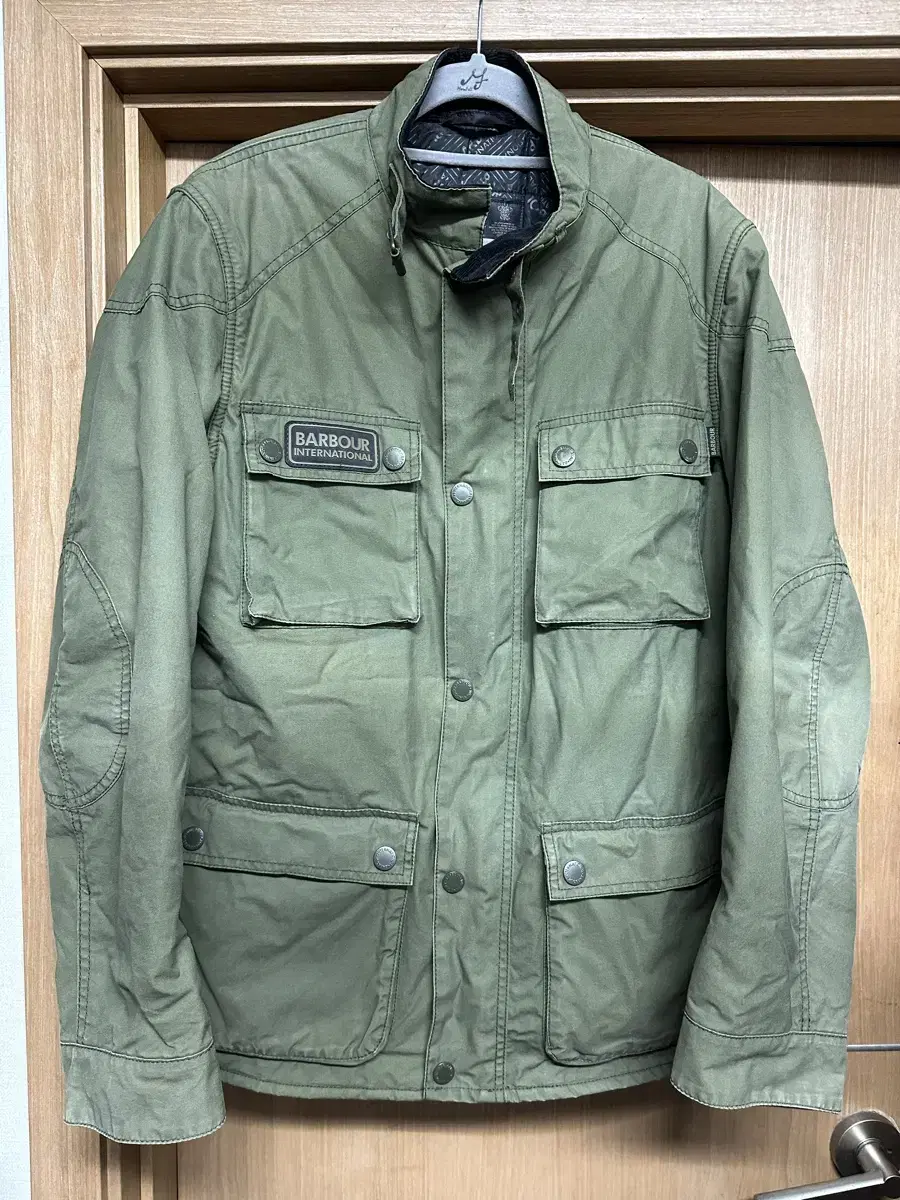 Barbour International Blackwell Padded Wax Jacket Sage L