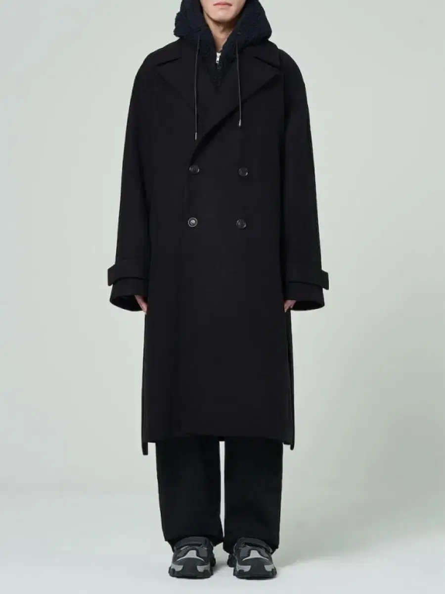 Junji Fogli Hooded Detachable Maxi Coat Size 48