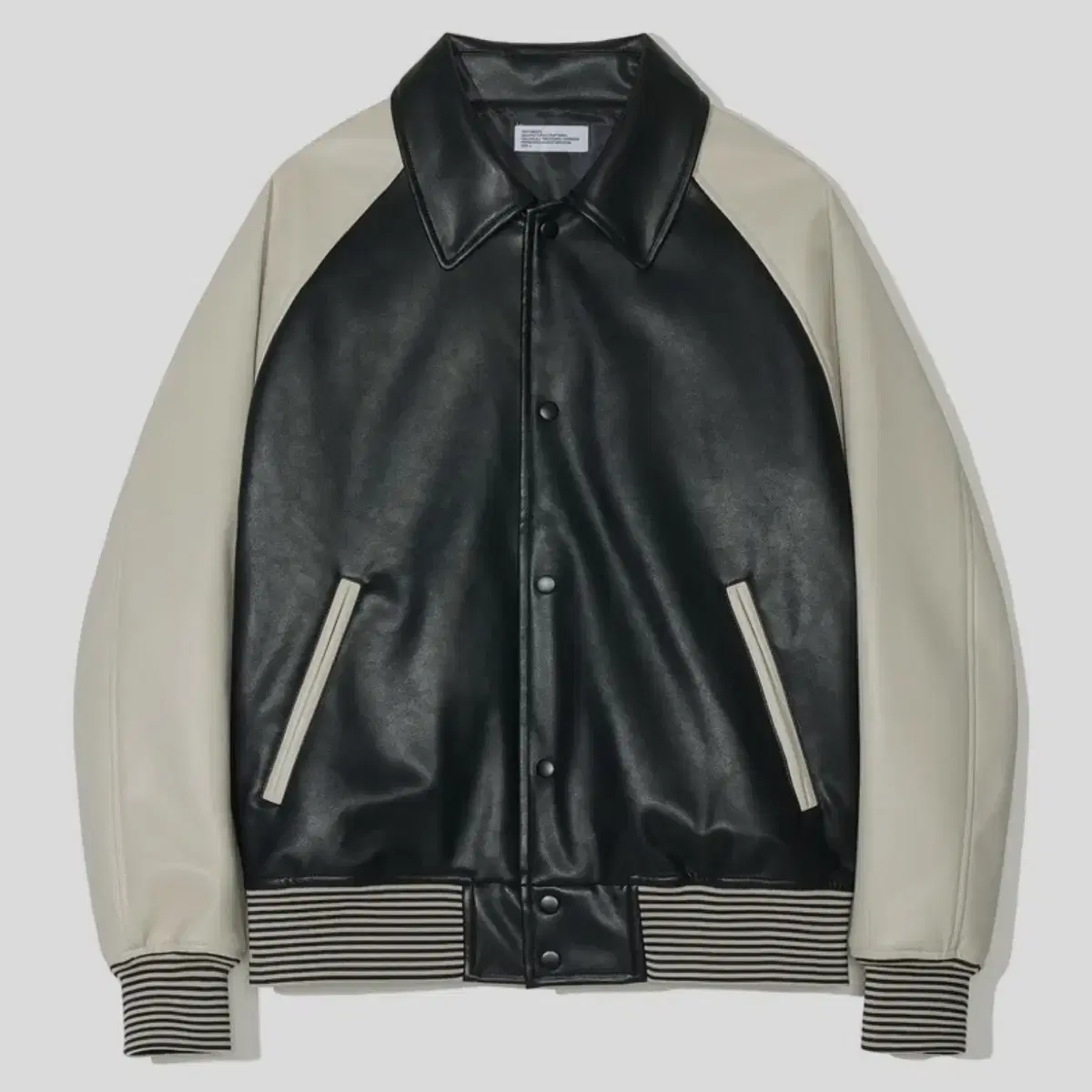 Partimento Vegan Leather Raglan Varsity Jacket