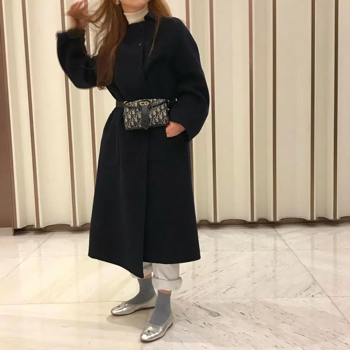 마블링 jan coat 네이비 팔아요