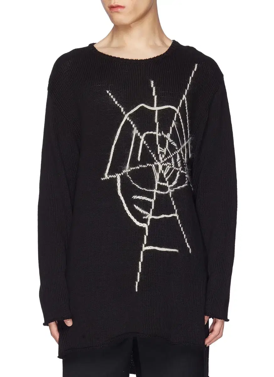 Yohji Yamamoto Black Scandal Spider Web Knit