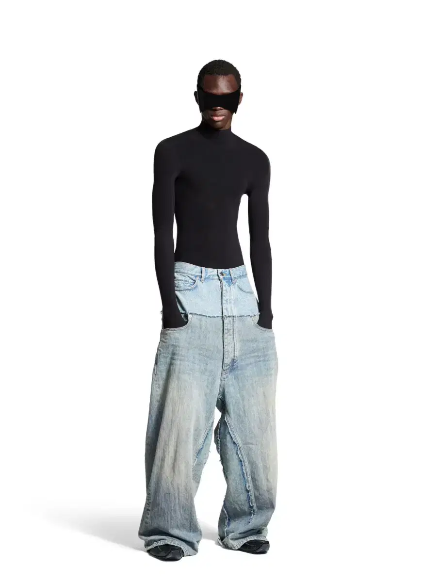 [M]Balenciaga Cut-up exhausted denim pants