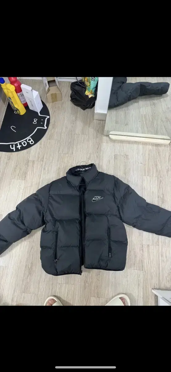 [M] Supreme X Nike Reversible Puffy Puffer Padded Jacket Black 21SS