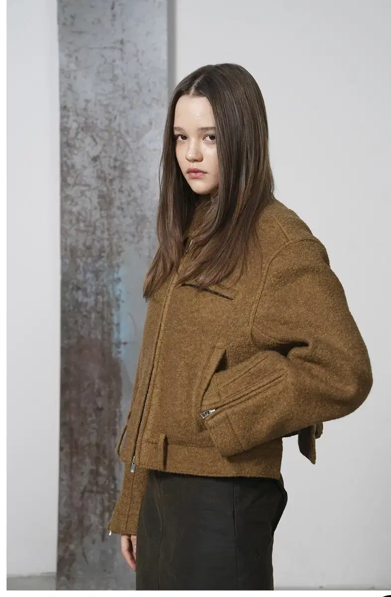 New) YIYAE Yiye Crop Drizzler Jacket Camel