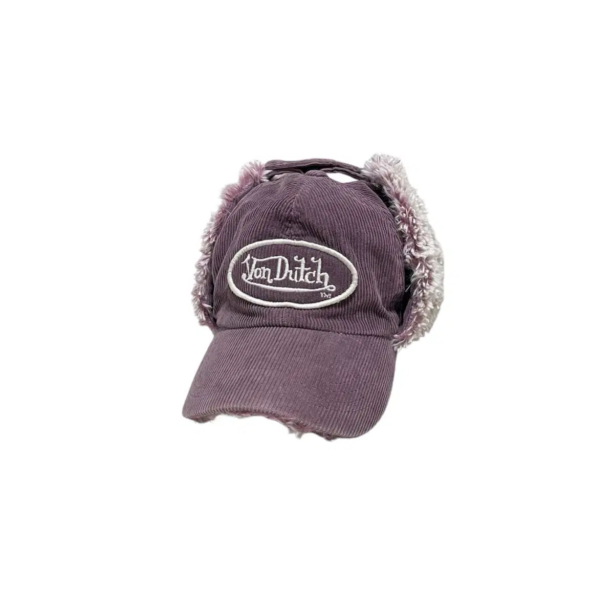 Von dutch corduroy purple trooper hat