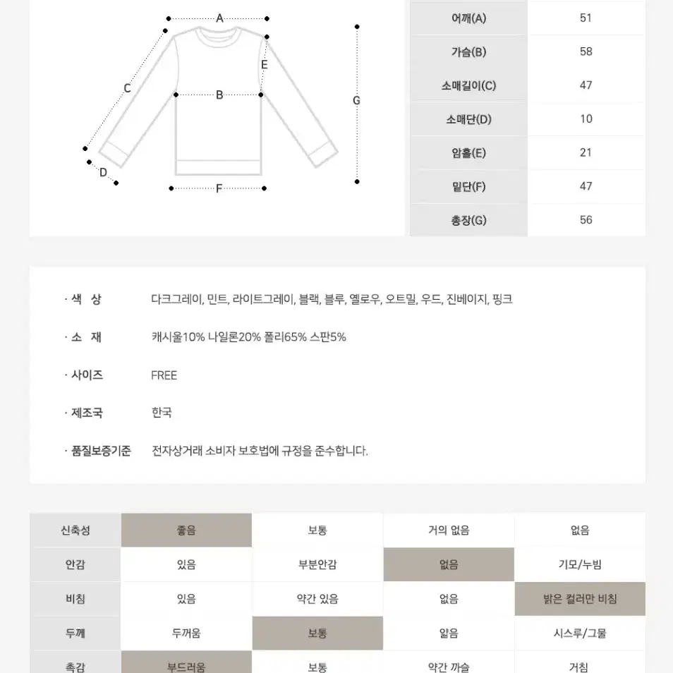 루즈핏 브이넥 캐시미어 울 니트 스웨터