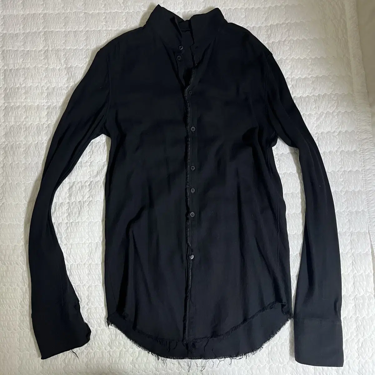 If six was nine Cotton Wool Stand-Collar Shirt LGB